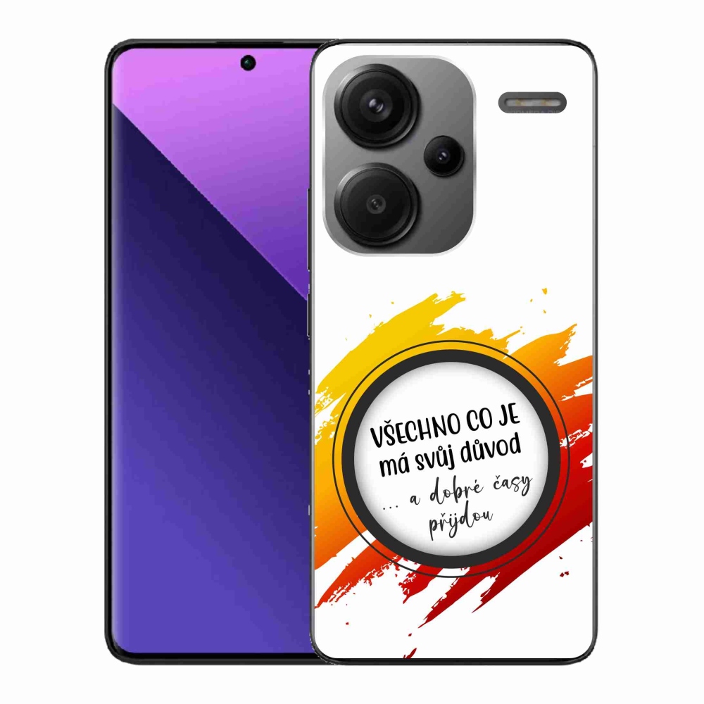 Gélový kryt mmCase na Xiaomi Redmi Note 13 Pro+ 5G - citát 3 biele pozadie