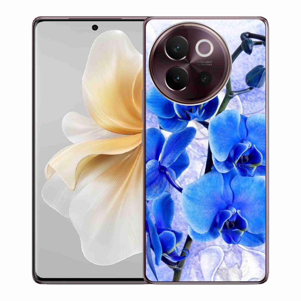 Gélový kryt mmCase na Vivo V40 Lite 5G - modré kvety