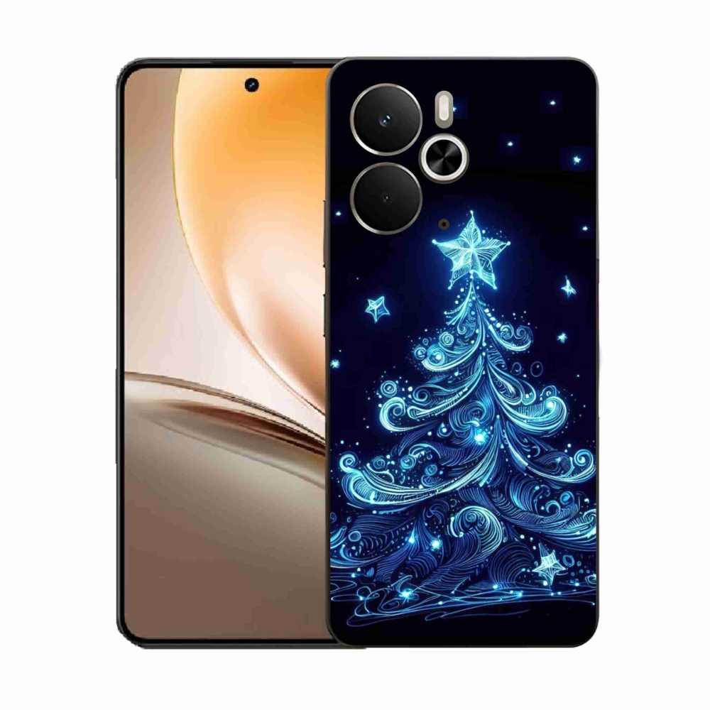 Gélový kryt mmCase na Realme 14 5G - neónový vianočný stromček 4