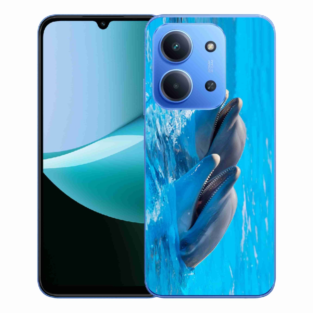Gélový kryt mmCase na Xiaomi Redmi 15C 4G/5G (173mm) - delfíny
