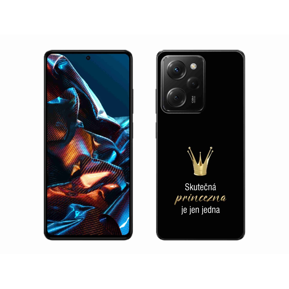 Gélový kryt mmCase na Xiaomi Poco X5 Pro 5G - skutočná princezná čierne pozadie