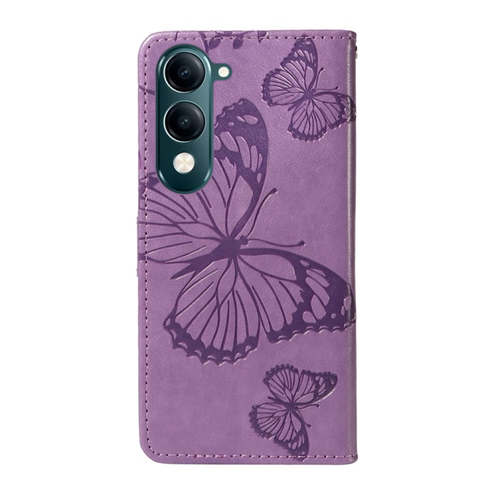 Big Butterfly knižkové puzdro na Vivo Y29s 5G - fialové