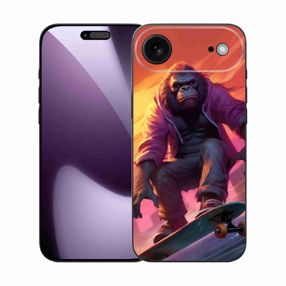 Gélový kryt mmCase na iPhone 17 Air - gorila na skateboarde