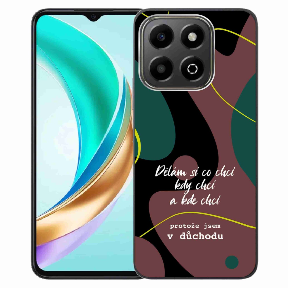 Gélový kryt mmCase na Honor X6b - vtipný text 10 čierne pozadie