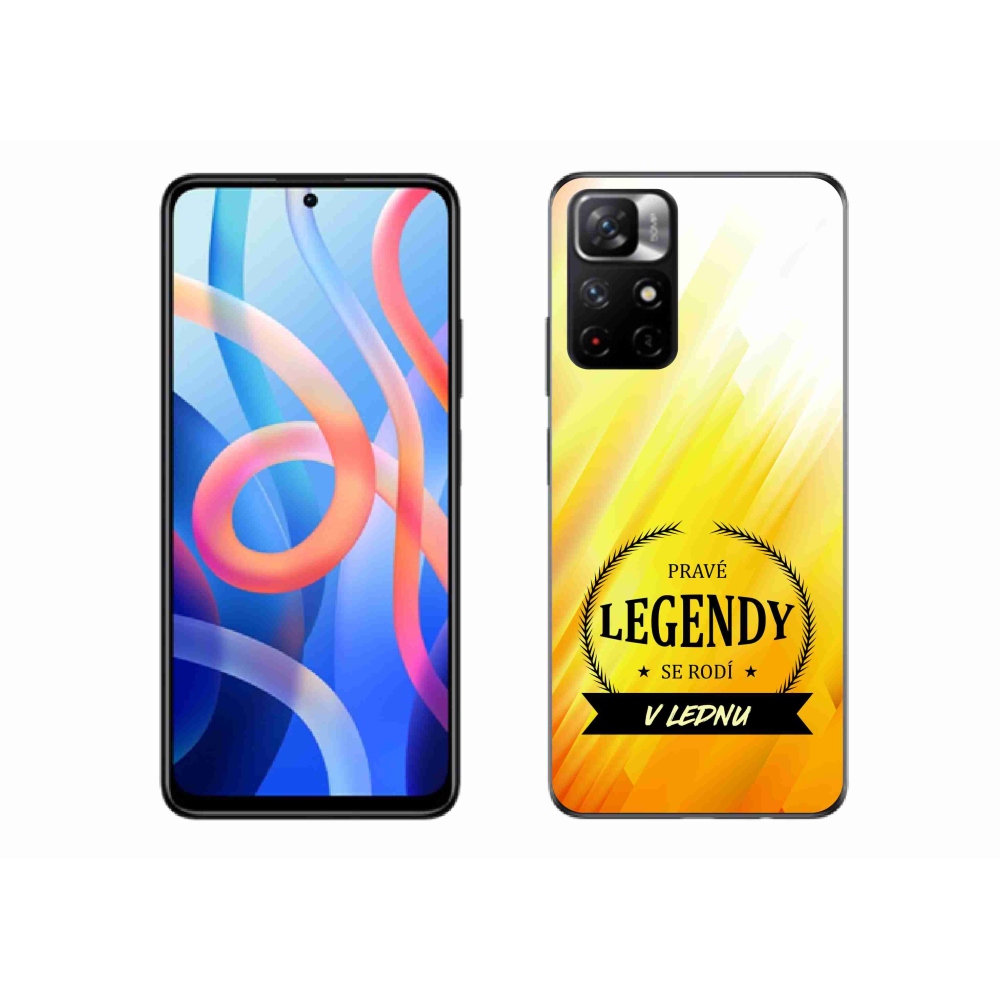 Gélový kryt mmCase na Xiaomi Poco M4 Pro 5G - legendy v januári žlté pozadie