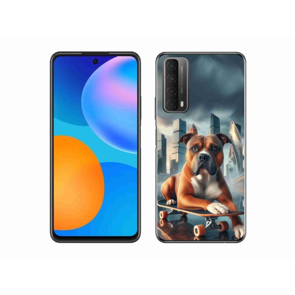 Gélový kryt mmCase na Huawei P Smart (2021) - pes na skateboarde