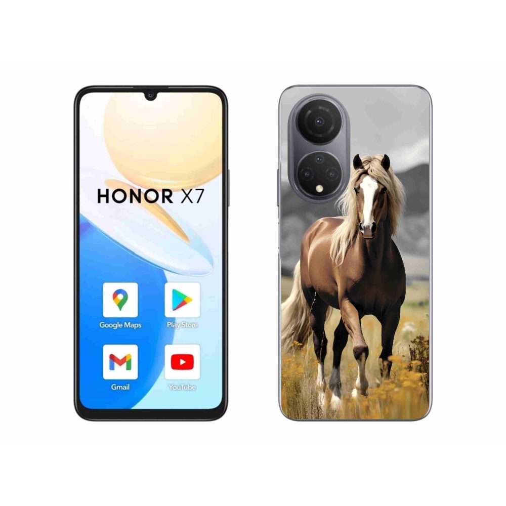 Gélový kryt mmCase na Honor X7 - hnedý kôň 1