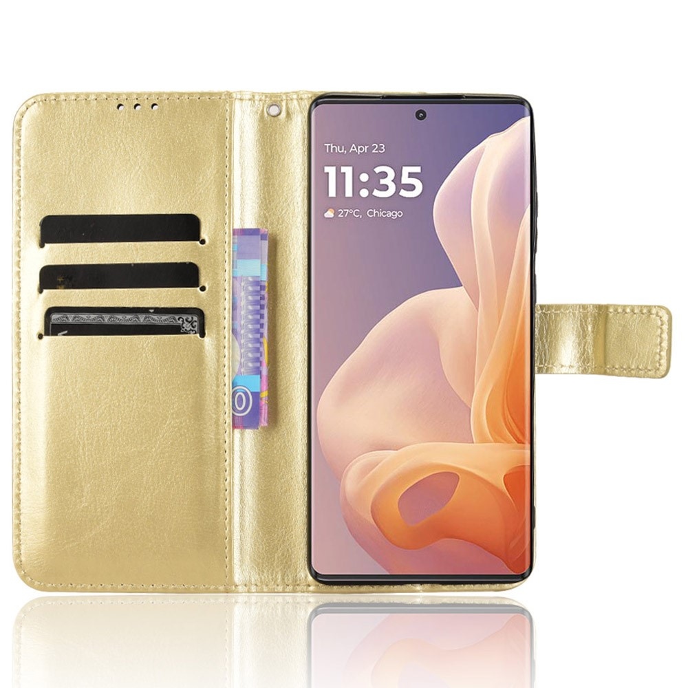 Crazy knižkové púzdro na Motorola Moto G85 5G - zlaté