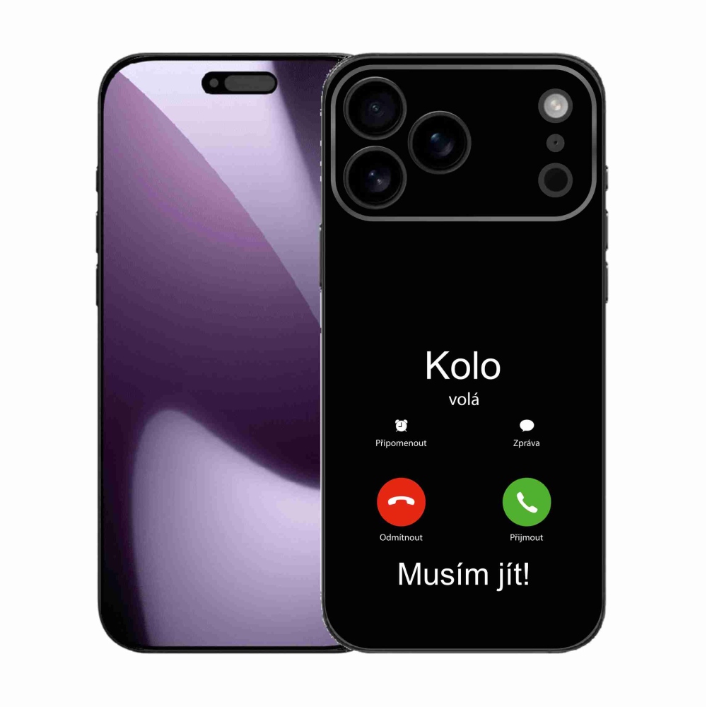 Gélový kryt mmCase na iPhone 17 Pro Max - bicykel volá čierne pozadie