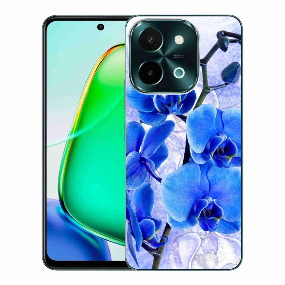 Gélový kryt mmCase na Vivo Y28 - modré kvety