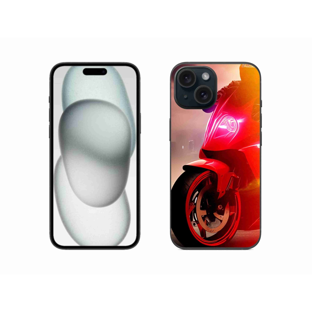 Gélový kryt mmCase na iPhone 15 - motorka