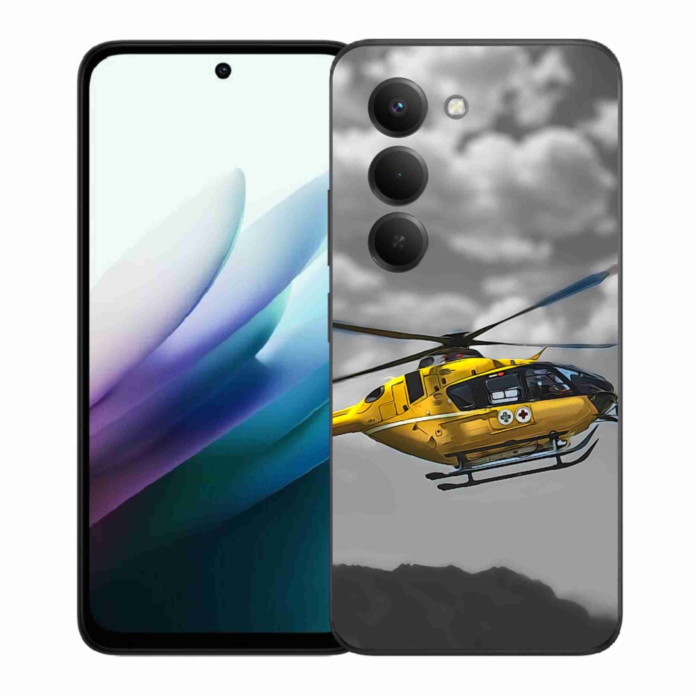 Gélový kryt mmCase na Xiaomi Redmi 15 4G/5G (171mm) - žltá helikoptéra