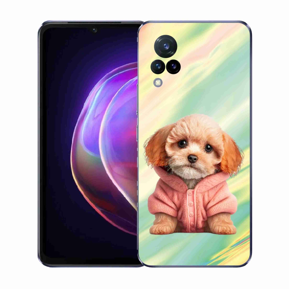 Gélový kryt mmCase na Vivo V21 4G/5G - šteňa vo svetri