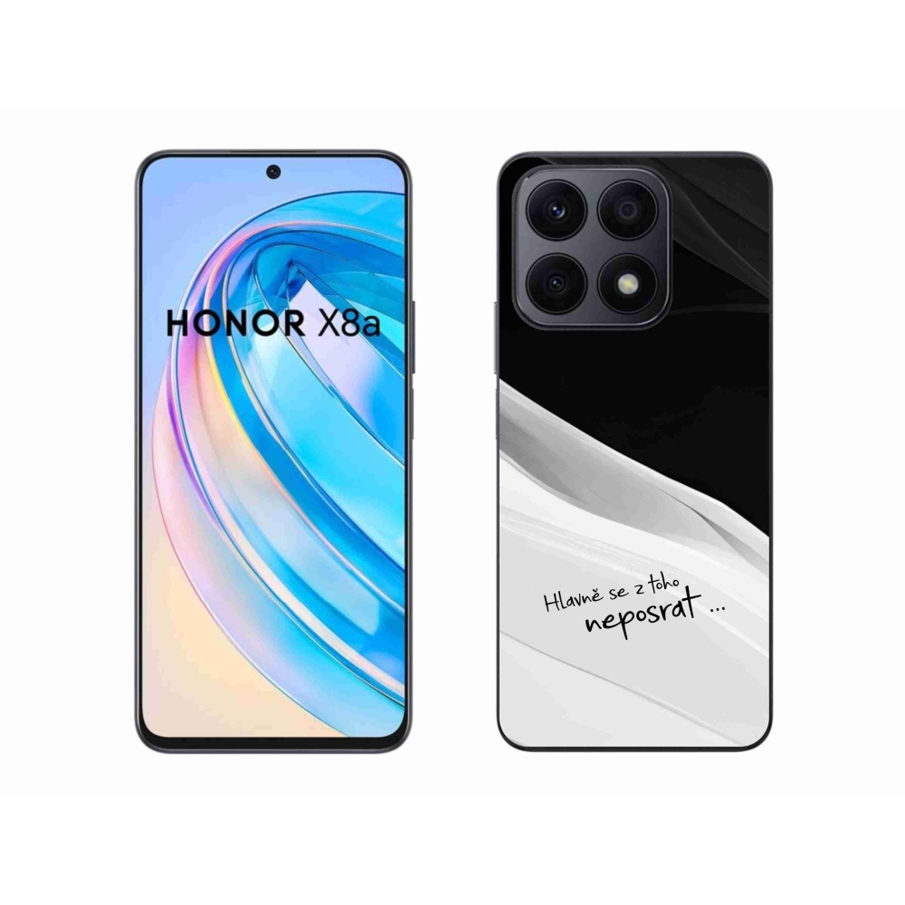 Gélový kryt mmCase na Honor X8a - vtipný text 13 bieločierne pozadie