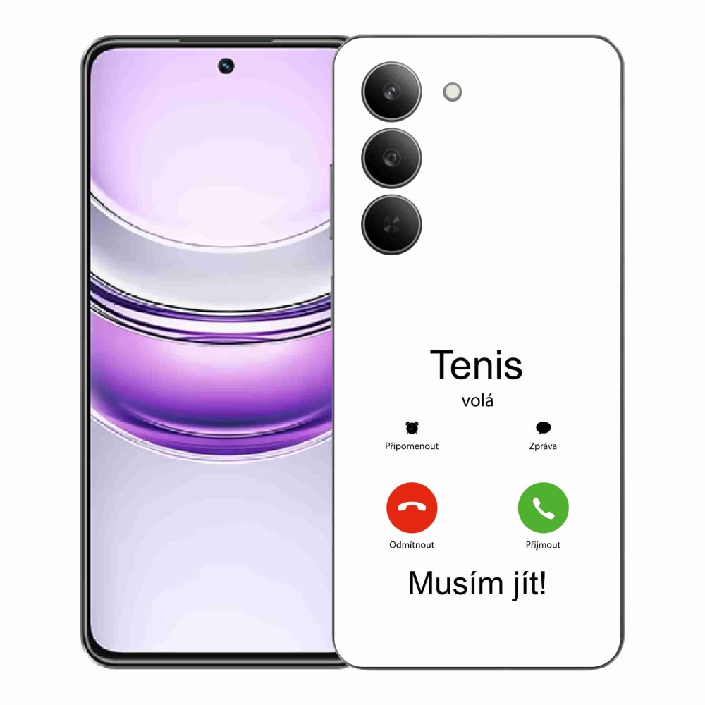 Gélový kryt mmCase na Realme 14x 5G - tenis volá biele pozadie