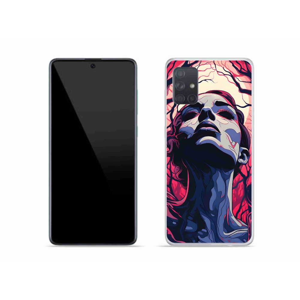 Gélový kryt mmCase na Samsung Galaxy A51 - abstraktná tvár