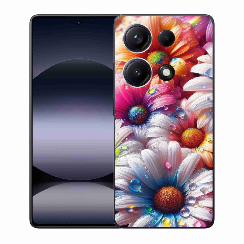 Gélový kryt mmCase na Xiaomi Redmi Note 14S - farebné margaréty