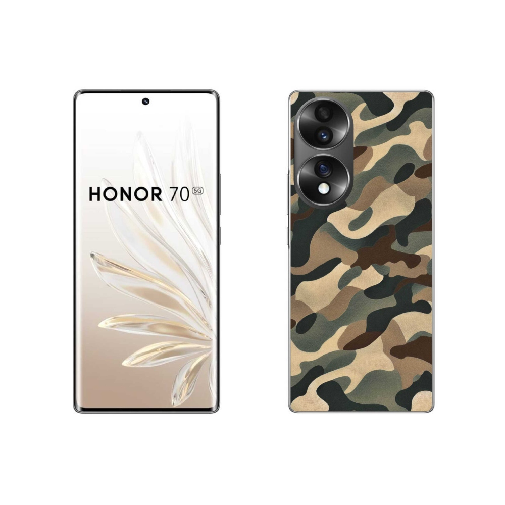 Gélový kryt mmCase na Honor 70 - maskáčový vzor 11