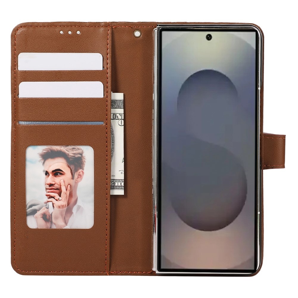 Gridy knižkové púzdro na Samsung Galaxy Z Fold7 5G - hnedé