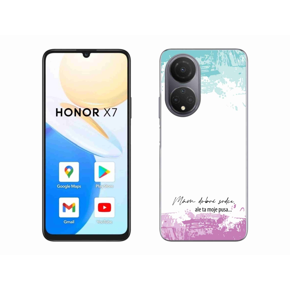 Gélový kryt mmCase na Honor X7 - vtipný text 3 biele pozadie