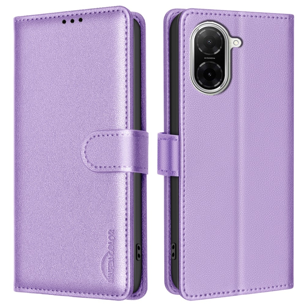 BINFEN knižkové puzdro na Xiaomi Redmi A5 (171.7x77.8x8.3mm) - fialové