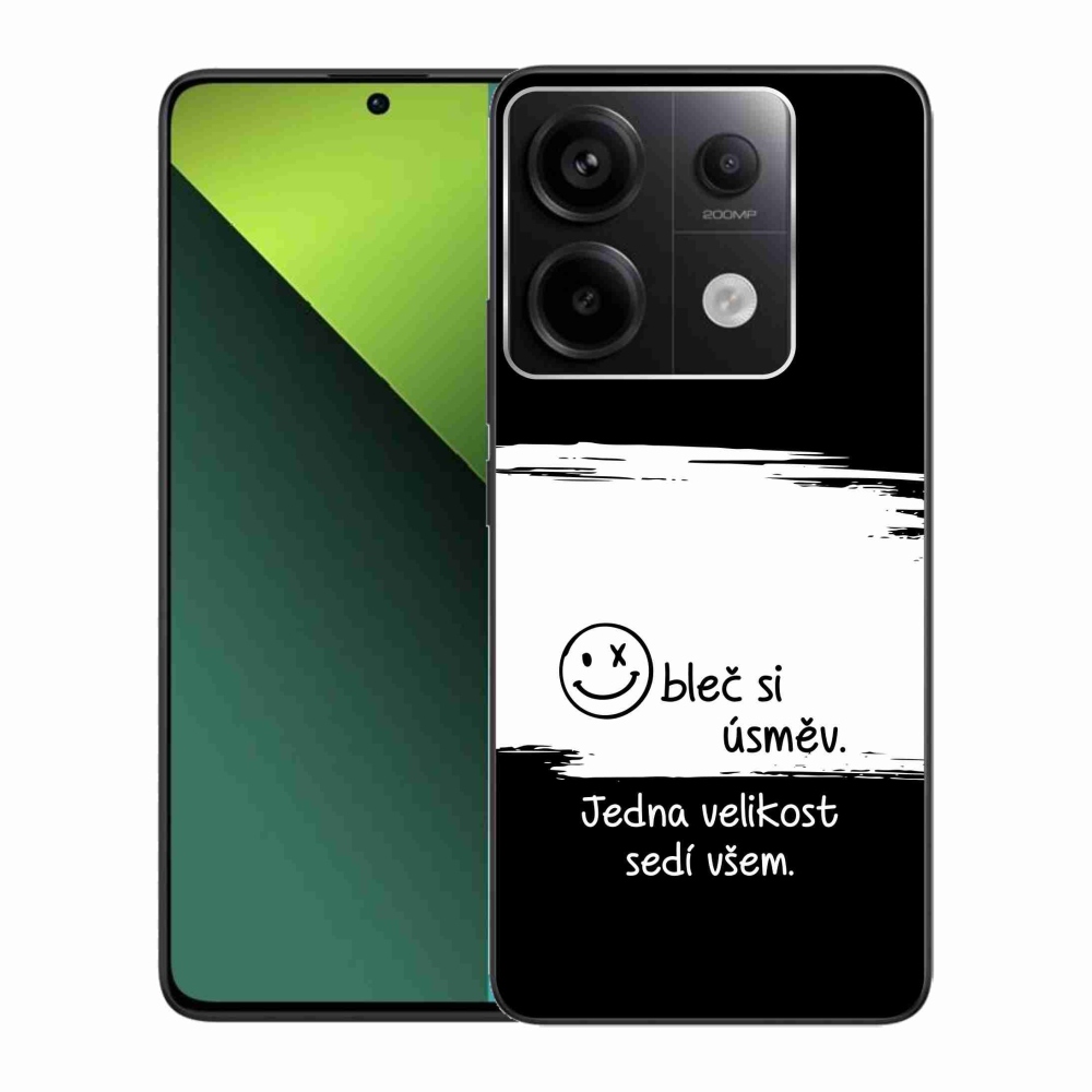 Gélový kryt mmCase na Xiaomi Redmi Note 13 Pro 5G/Poco X6 5G - vtipný text 8 bieločierne pozadie