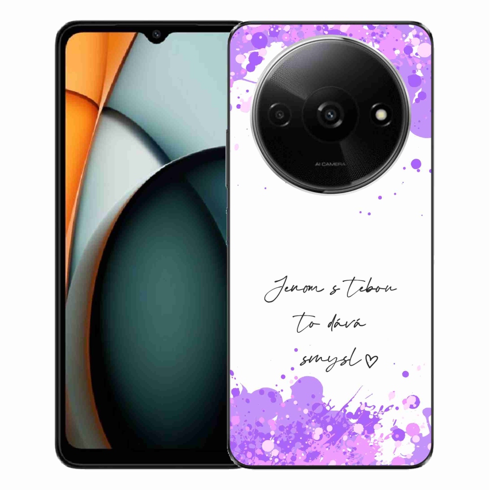 Gélový kryt mmCase na Xiaomi Redmi A3 - zamilovaný text biele pozadie