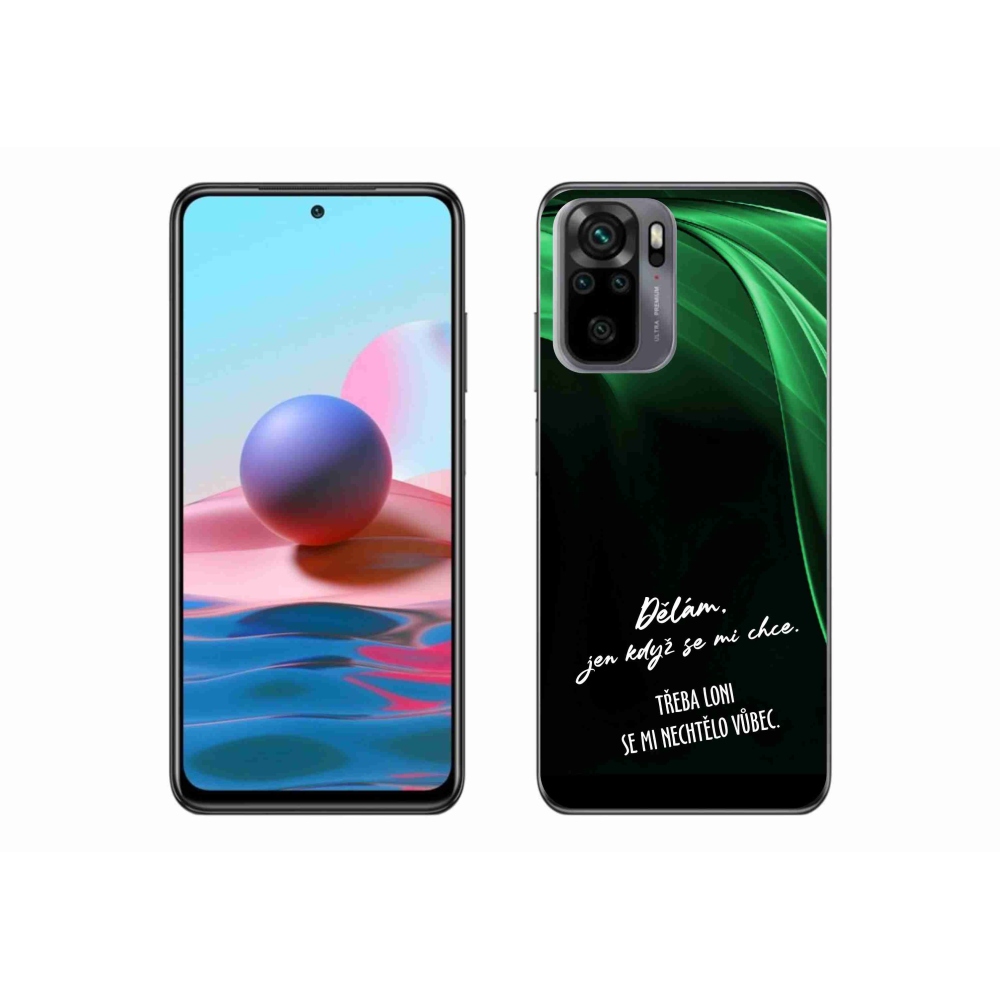 Gélový kryt mmCase na Xiaomi Redmi Note 10S - vtipný text 12 čierne pozadie