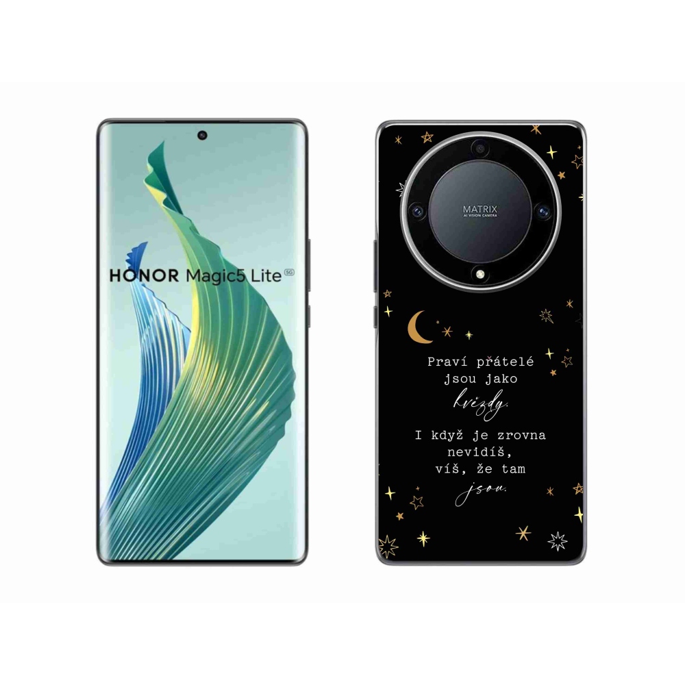 Gélový kryt mmCase na Honor Magic 5 Lite 5G - citát 6 čierne pozadie