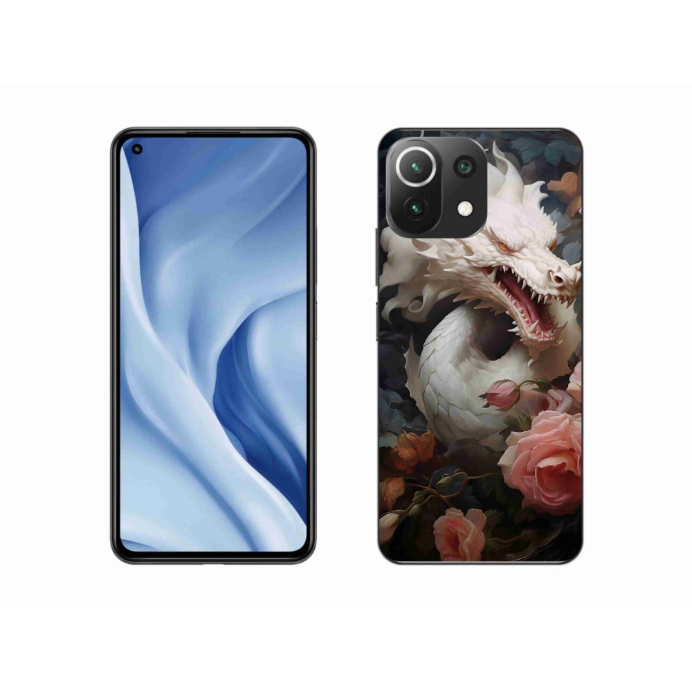 Gélový kryt mmCase na Xiaomi 11 Lite 5G NE - biely drak