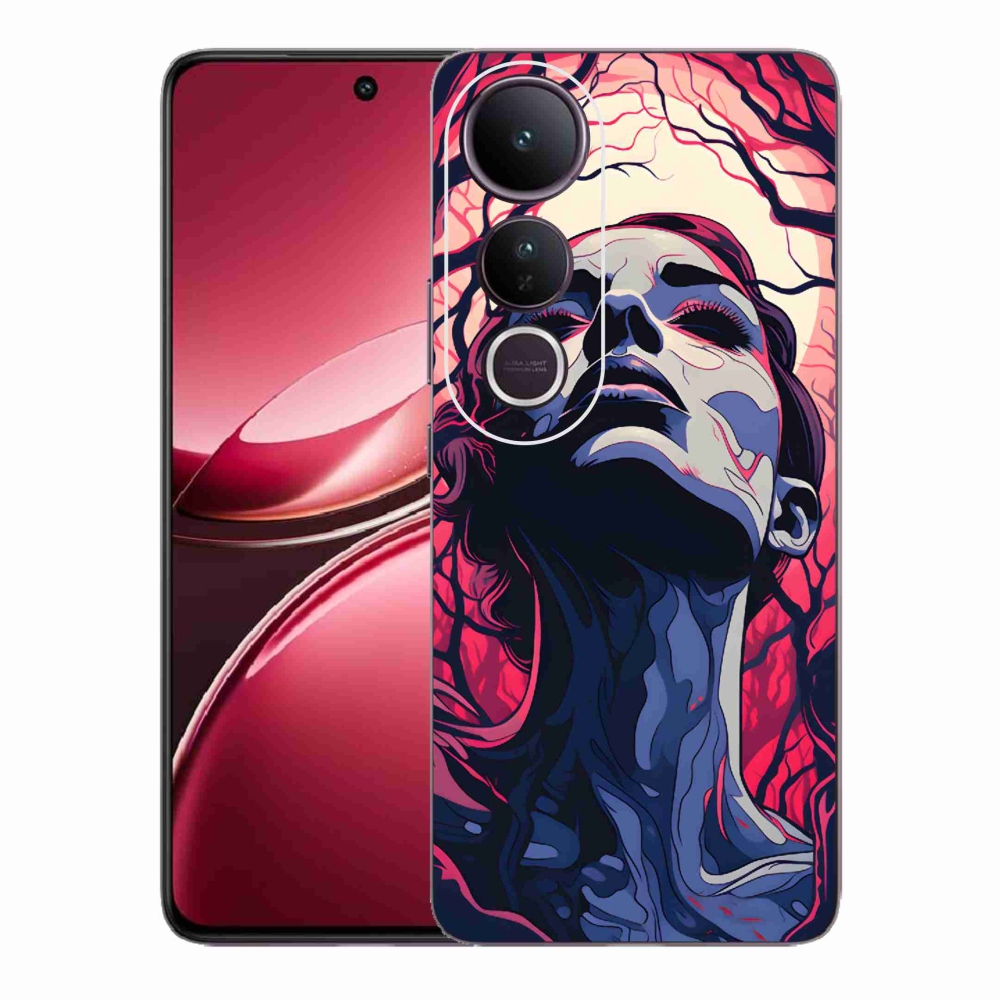Gélový kryt mmCase na Vivo V50 Lite 4G/5G - abstraktná tvár