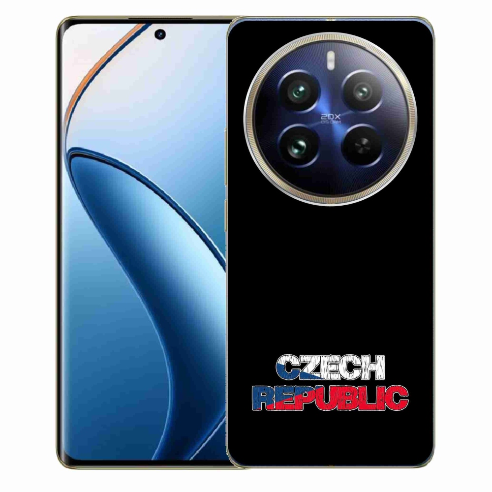 Gélový kryt mmCase na Realme 12 Pro 5G/12 Pro+ 5G - Czech Republic čierne pozadie