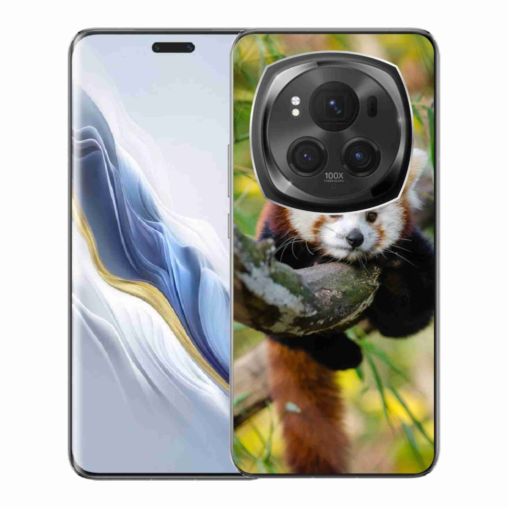 Gélový kryt mmCase na Honor Magic 6 Pro 5G - panda červená