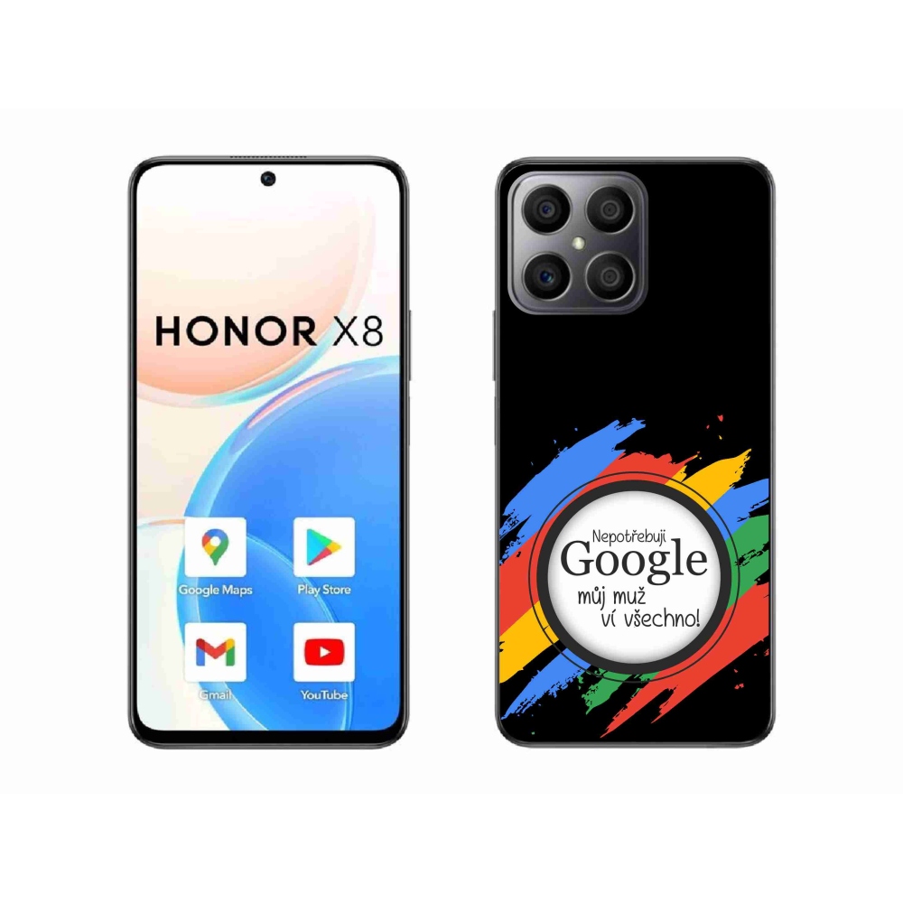 Gélový kryt mmCase na Honor X8 4G - muž vie všetko čierne pozadie