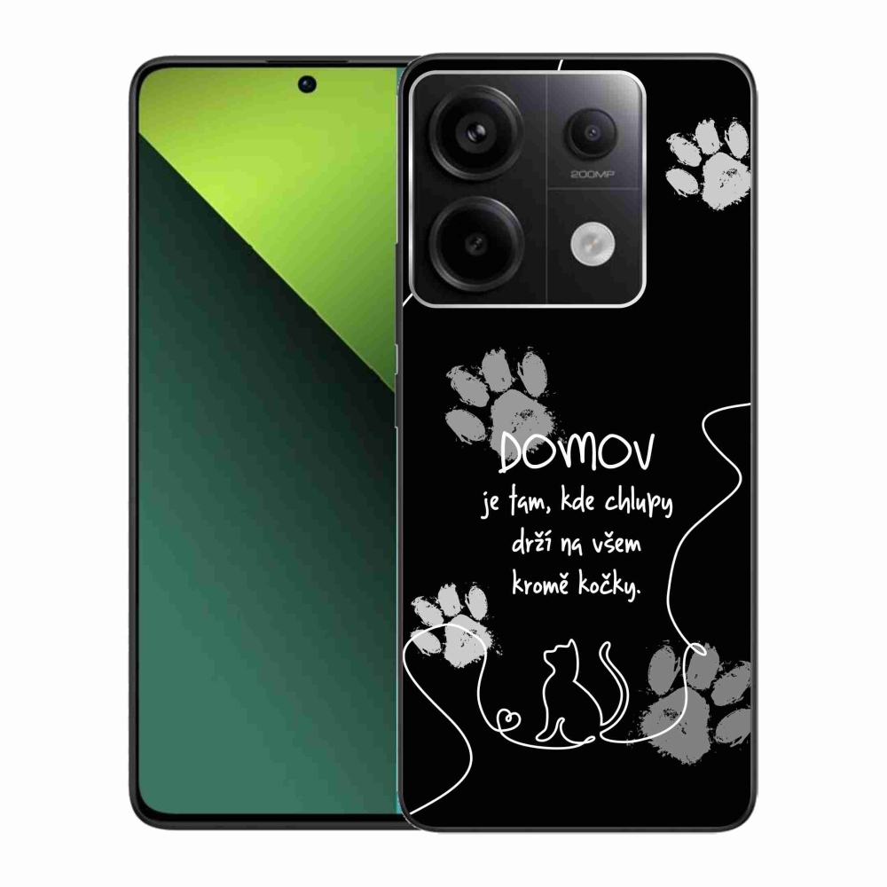 Gélový kryt mmCase na Xiaomi Redmi Note 13 Pro 5G/Poco X6 5G - mačacie motív čierne pozadie