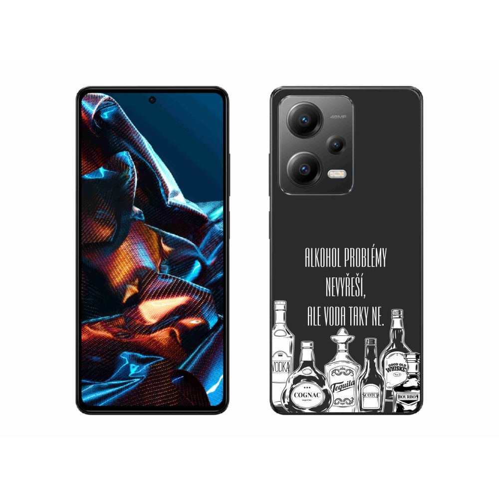 Gélový kryt mmCase na Xiaomi Redmi Note 12 Pro 5G - vtipný text čierne pozadie