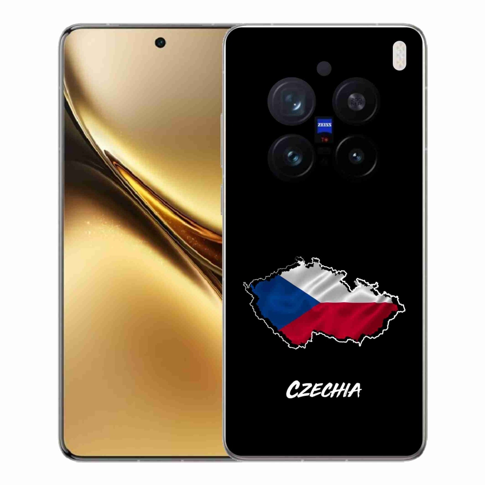 Gélový kryt mmCase na Vivo X200 Pro 5G - Czechia čierne pozadie