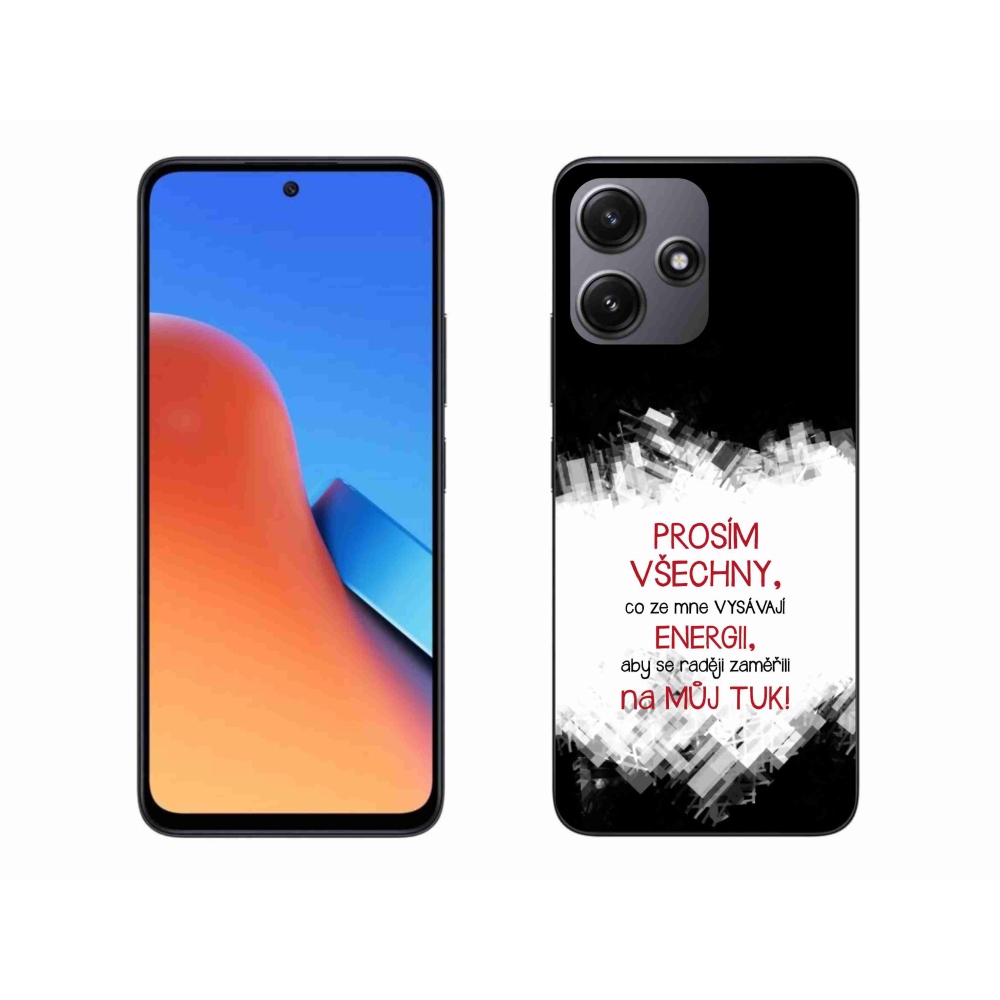 Gélový kryt mmCase na Xiaomi Redmi 12 5G - vtipný text 1 červený