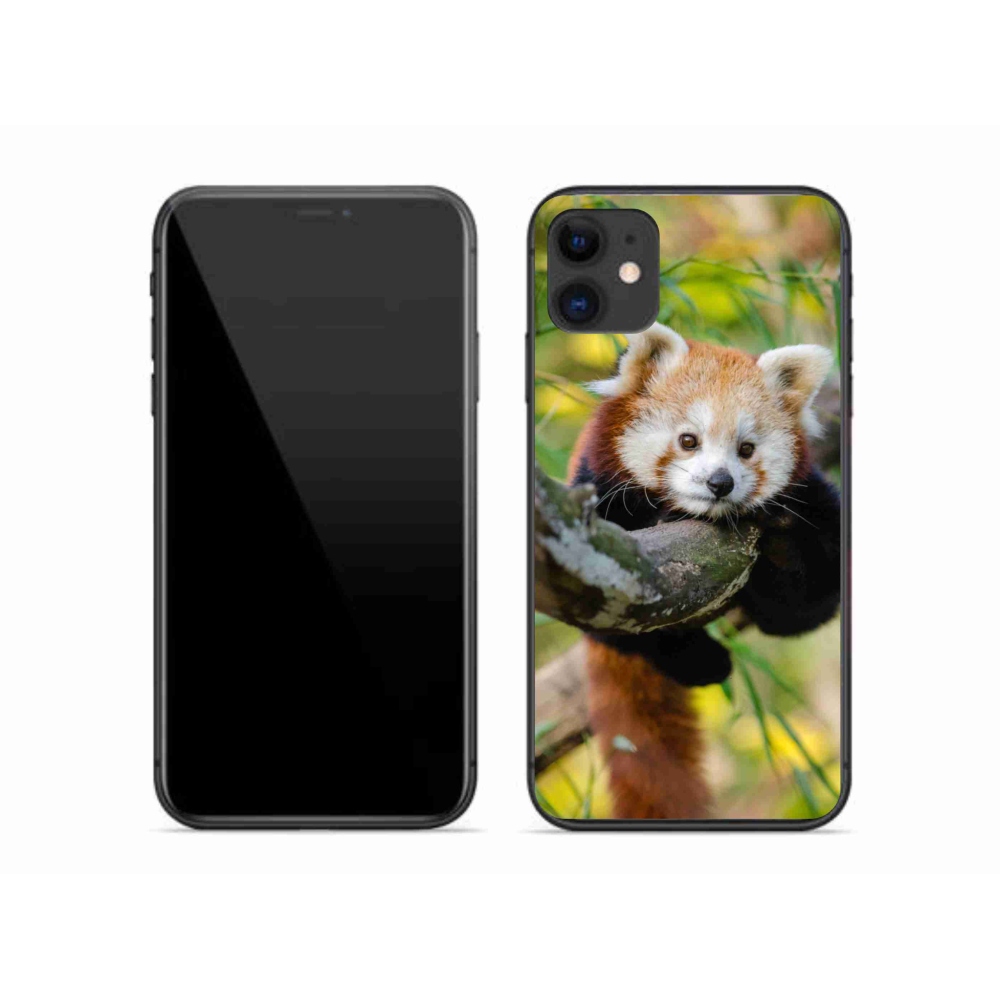 Gélový kryt mmCase na iPhone 11 - panda červená