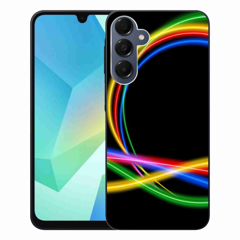 Gélový obal mmCase na Samsung Galaxy A16 4G/5G - neónové kruhy