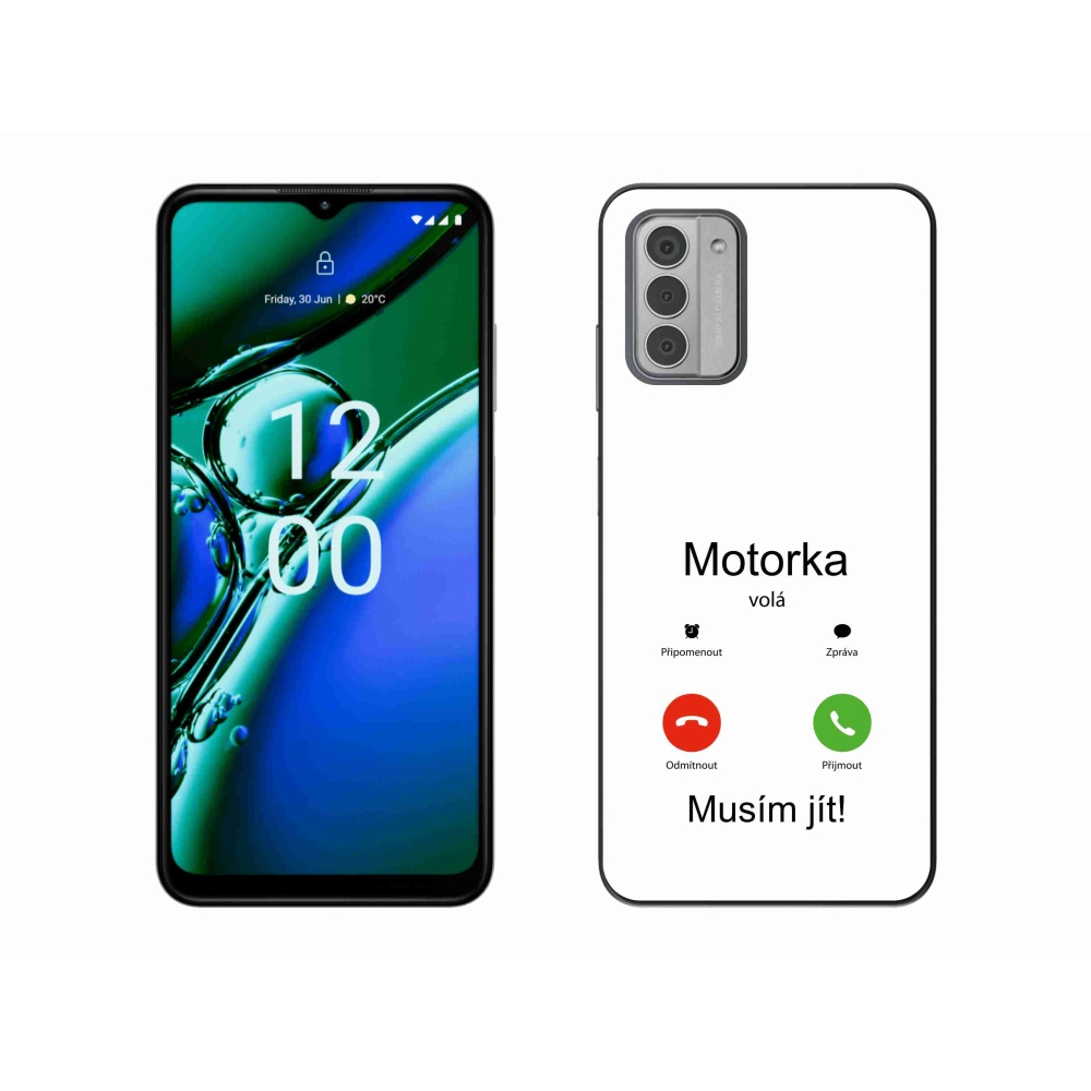 Gélový kryt mmCase na Nokia G42 - motorka volá biele pozadie