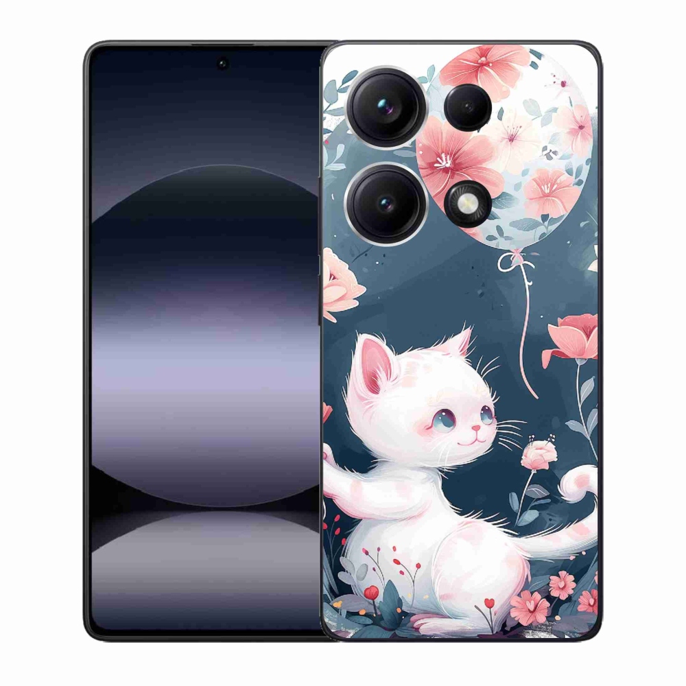 Gélový kryt mmCase na Xiaomi Redmi Note 14S - mačiatko s balónikom