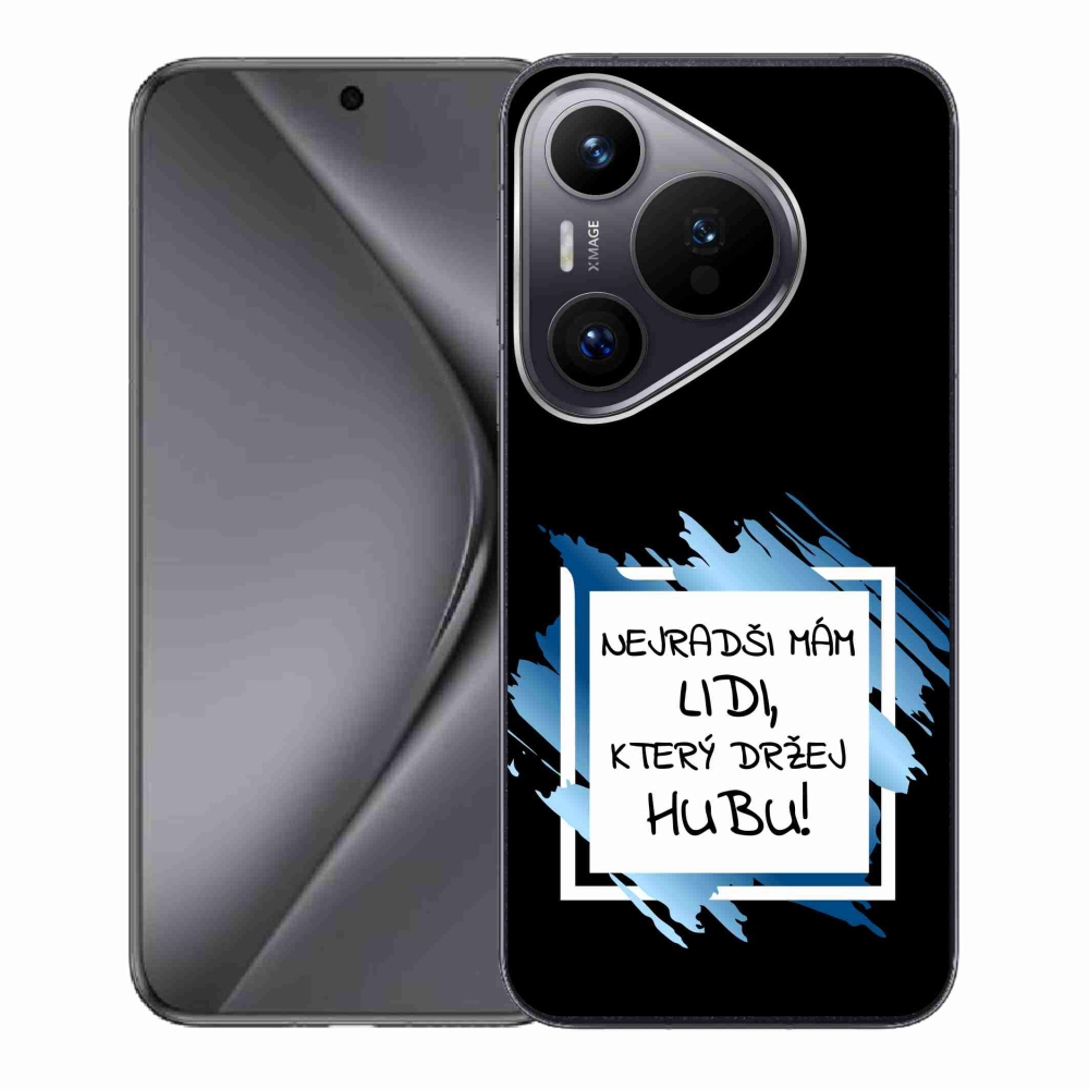 Gélový kryt mmCase na Huawei Pura 70 - vtipný text 7 bieločierne pozadie