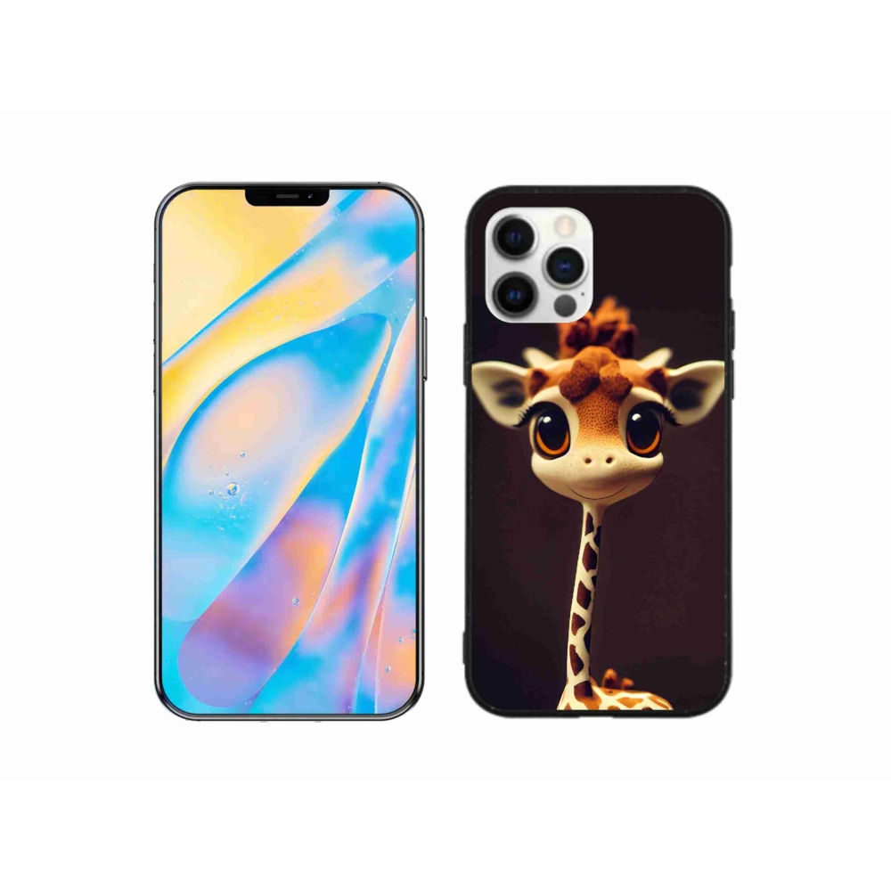 Gélový kryt mmCase na iPhone 12 Pro - malá žirafa