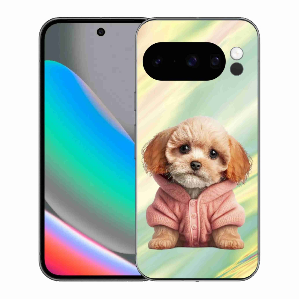 Gélový kryt mmCase na Google Pixel 10 Pro - šteňa vo svetri