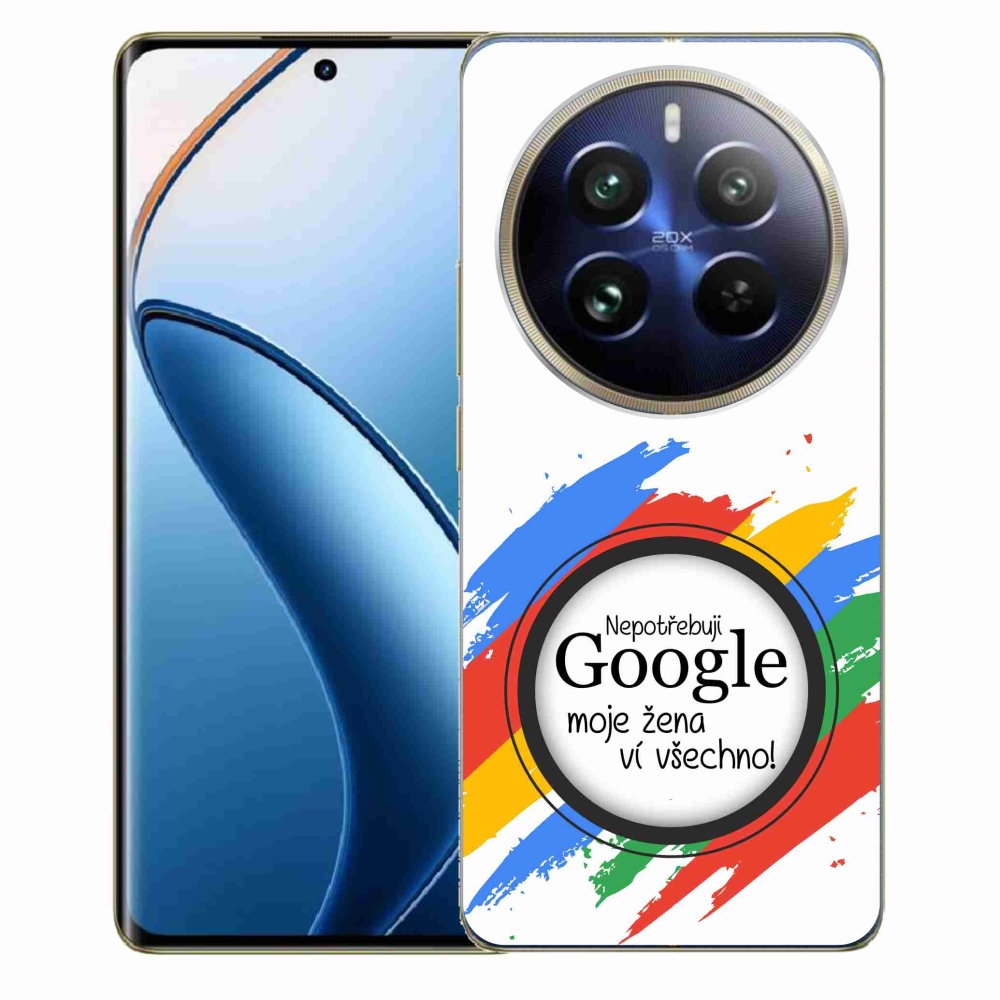 Gélový kryt mmCase na Realme 12 Pro 5G/12 Pro+ 5G - žena vie všetko biele pozadie