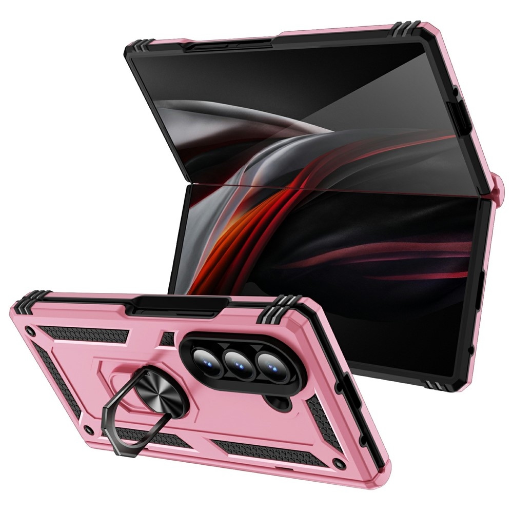 Ring odolný kryt na Samsung Galaxy Z Fold7 5G - ružový