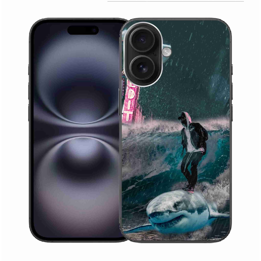 Gélový kryt mmCase na iPhone 16 - žralok