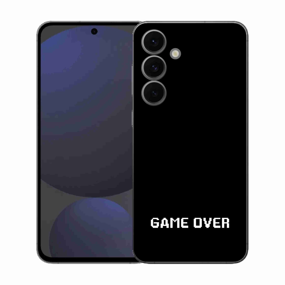 Gélový kryt mmCase na Samsung Galaxy S25 FE - game over čierne pozadie
