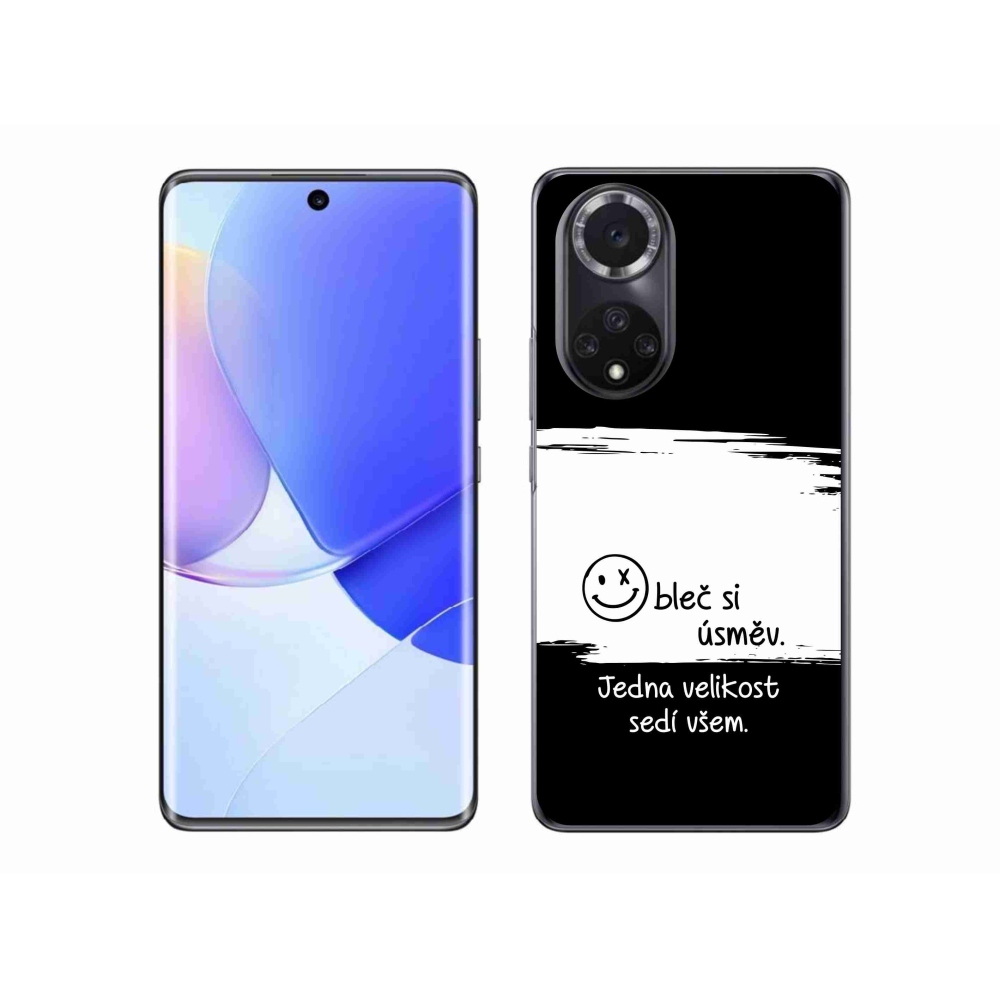 Gélový kryt mmCase na Huawei Nova 9 - vtipný text 8 bieločierne pozadie